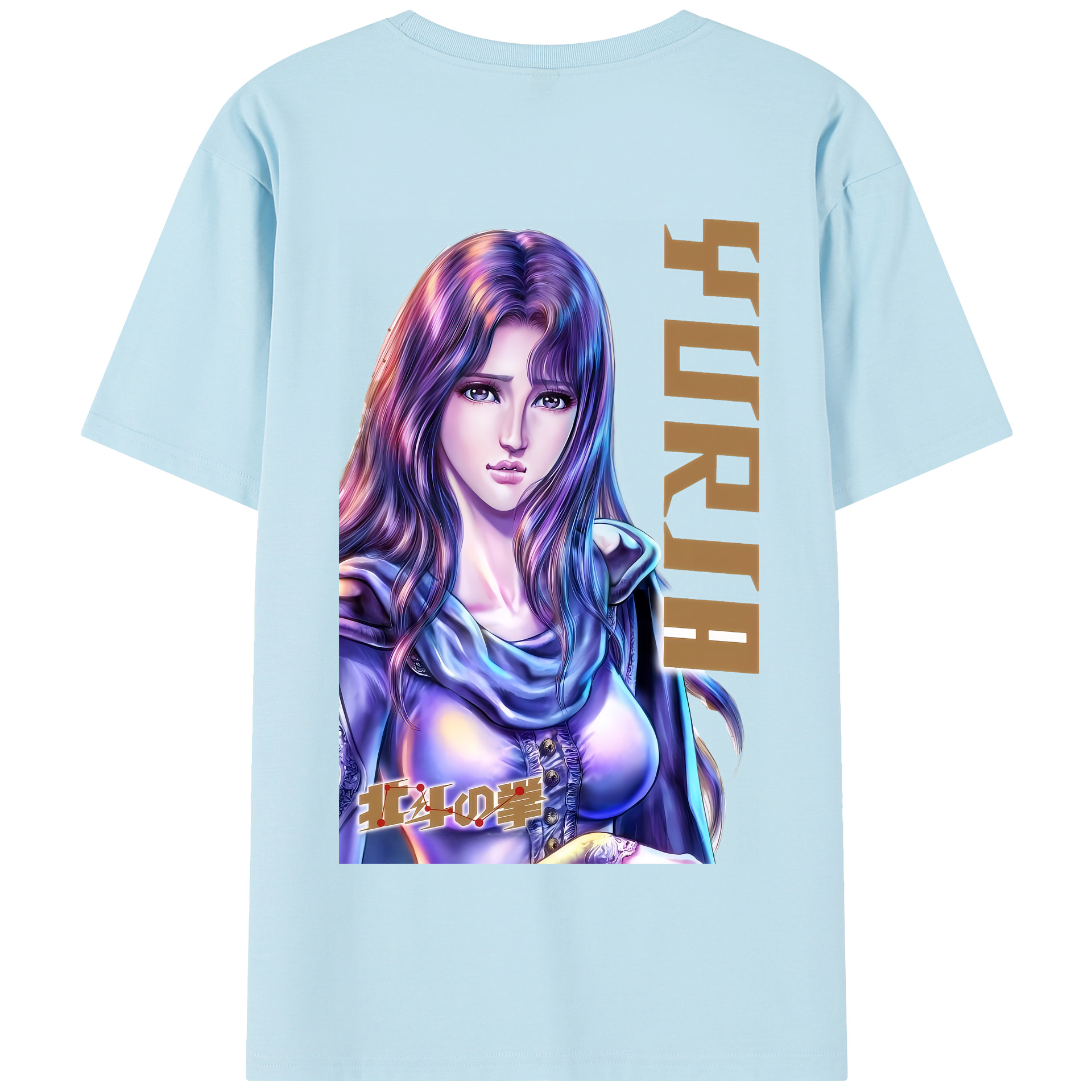 （画像用） 北斗の拳 Fist of the North Star 綿100％半袖Tシャツ（背面プリント）